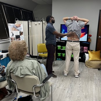 Feel The Freedom - Dr. Hubbard patching a clients back issue at our meet up at Feel The Freedom. - Massage Therapy Near Me - Richardson, Texas Feel The Freedom - Dr. Hubbard patching a clients back issue at our meet up at Feel The Freedom. - Massage Therapy Near Me - Richardson, Texas