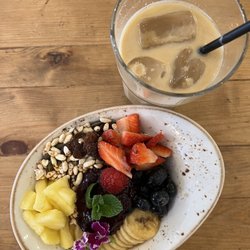 The Little Big Café - Yogurt Bowl and Vanilla Iced Latte