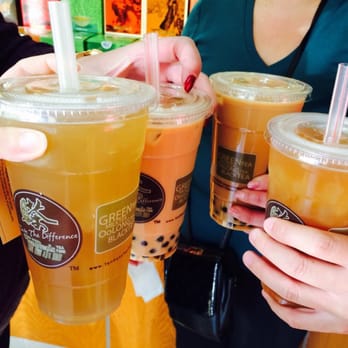 Ten Ren Tea - Left to right: honey lemon green tea with aloe, 2 milk tea with boba, red grapefruit green tea with aloe - Coffee & Tea Near Me - Milpitas, California Ten Ren Tea - Left to right: honey lemon green tea with aloe, 2 milk tea with boba, red grapefruit green tea with aloe - Coffee & Tea Near Me - Milpitas, California