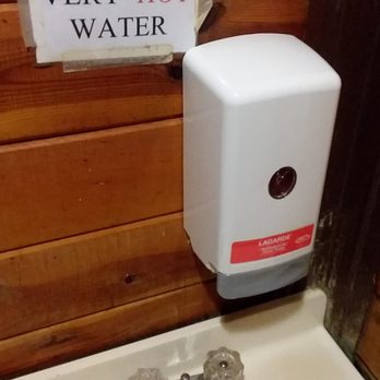 Wingman Brothers Smoke House - They're not kidding about that sign - the hot water in the restroom is H-O-T!!! You could make instant coffee with this! - Barbeque Near Me - Marble Falls, Texas Wingman Brothers Smoke House - They're not kidding about that sign - the hot water in the restroom is H-O-T!!! You could make instant coffee with this! - Barbeque Near Me - Marble Falls, Texas