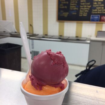 Hoffmans Ice Cream - Orange and raspberry  sorbet - Ice Cream & Frozen Yogurt Near Me - Point Pleasant Beach, New Jersey