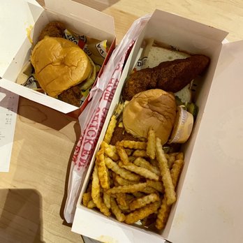 Dave's Hot Chicken - #3 (slider + tender) plus a single slider - Chicken Shop Near Me - San Leandro, California