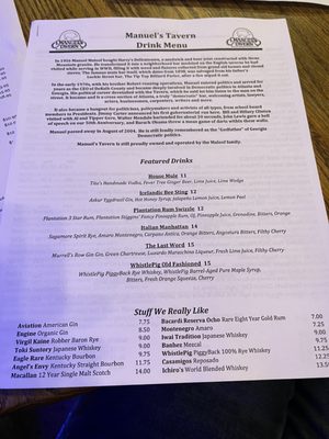 Menu photo 4 Manuel's Tavern Atlanta, GA Menu photo 4 Manuel's Tavern Atlanta, GA