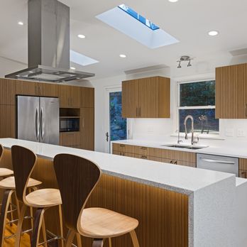 Salmon Bay Woodworks - Mid-Century Modern Kitchen - Cabinetry Near Me Salmon Bay Woodworks - Mid-Century Modern Kitchen - Cabinetry Near Me