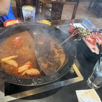Squares Hot Pot - Spicy Miso/Tom Yum Soup - Szechuan Near Me - Plano, Texas