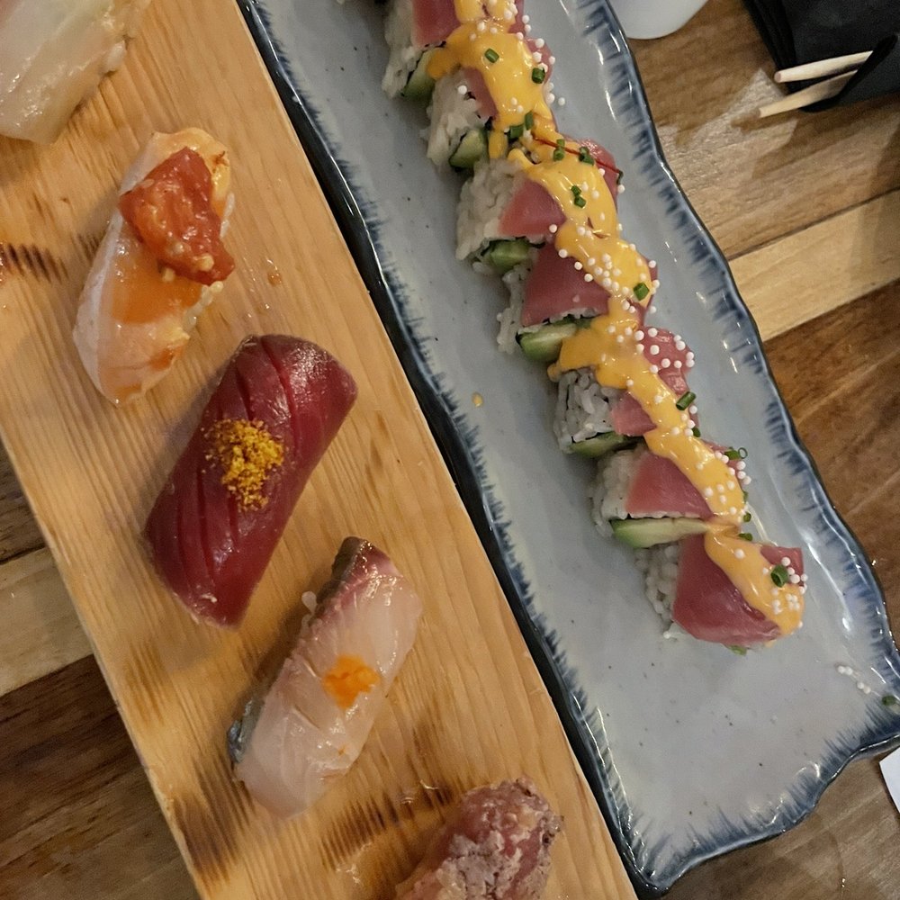 Sushi Lab Rooftop - tuna special roll and half of the $60 omakase - Japanese Near Me - New York, New York