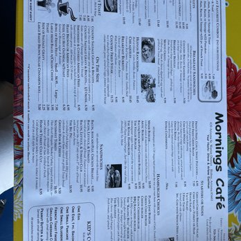 Mornings Cafe - Menu placemat- just like my childhood experience! - Cafes Near Me - Bisbee, Arizona
