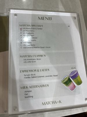 Menu photo 1 Matcha K Winter Park, FL