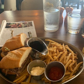 Corinne Austin - Prime Rib French Dip. No bueno - but the fries were good - New American Near Me - Austin, Texas