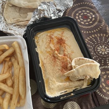 WTFalafel - Side of hummus with pita bread - Falafel Near Me - Moreno Valley, California