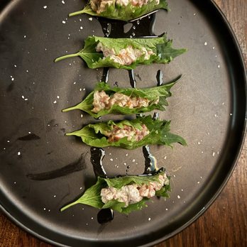 Est.1864 Noir Bar & Restaurant - Tartare and shiso leaf  delish - Cocktail Bars Near Me - Bozeman, Montana