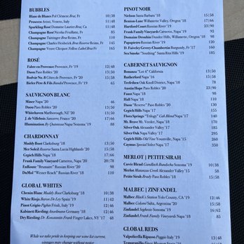 Beeside Balcony - Wine menu - Mediterranean Near Me - Del Mar, California Beeside Balcony - Wine menu - Mediterranean Near Me - Del Mar, California
