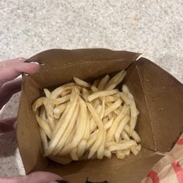 Fries: I would skip and try a bag of chips. Not very flavorful. Fries: I would skip and try a bag of chips. Not very flavorful.