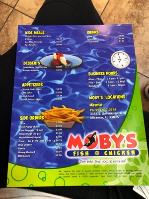 Menu photo 5 Moby's Fish & Chicken Miramar, FL Menu photo 5 Moby's Fish & Chicken Miramar, FL