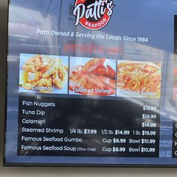 Menu or half of the menu Menu or half of the menu