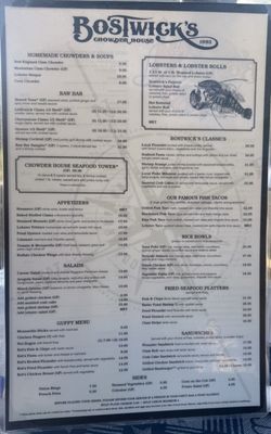 Menu photo 2 Bostwick's Chowder House East Hampton, NY