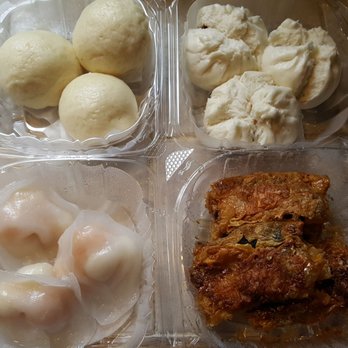 Jade Garden - Custard buns, steamed BBQ buns, fried shrimp tofu sheets, shrimp and scallop dumplings (5/29/20) - Dim Sum Near Me - Seattle, Washington
