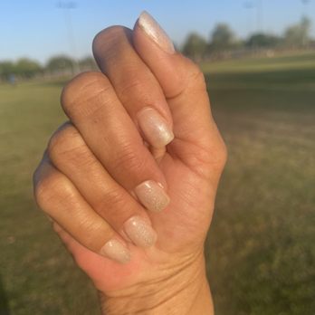 LK Hand & Foot Spa - Wonderfully done French neutral nail with a little SPARKLE - Nail Salons Near Me - Glendale, Arizona LK Hand & Foot Spa - Wonderfully done French neutral nail with a little SPARKLE - Nail Salons Near Me - Glendale, Arizona