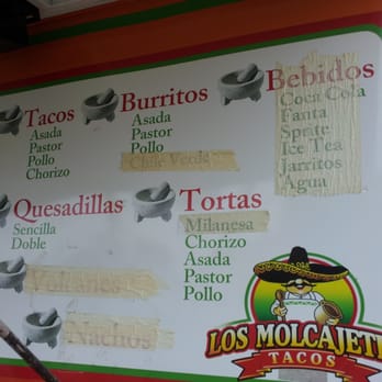 Los Molcajetes - a mexican menu - Food Trucks Near Me