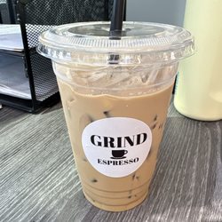 Grind - Iced americano with white chocolate and cream