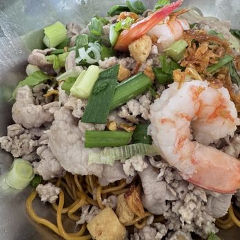 Hu Tieu De Nhat - #2 Hu tieu with mixed noodles (egg and rice) perfect texture. $12 is a steal. Pork and shrimp could be better though. - Vietnamese Near Me - Garden Grove, California