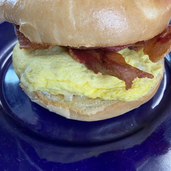 Ferroni's Allegro Cafe & Bistro - Turkey bacon & egg bagel. - Coffee & Tea Near Me - Middlefield, Ohio