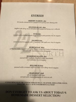 Menu photo 1 22 North Restaurant Wrightsville Beach, NC Menu photo 1 22 North Restaurant Wrightsville Beach, NC