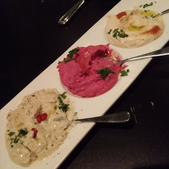 Phoenician Taverna - Dip trio appetizer - Mediterranean Near Me - Mason, Ohio Phoenician Taverna - Dip trio appetizer - Mediterranean Near Me - Mason, Ohio
