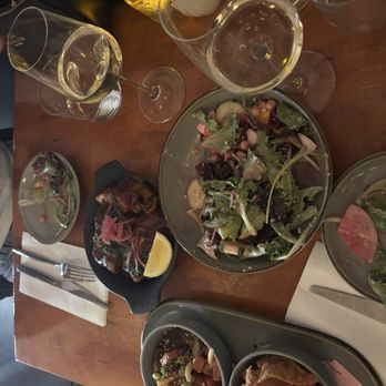 Waystone - The spread - salad, poke, and bbq ribs - Wine Bars Near Me - San Francisco, California Waystone - The spread - salad, poke, and bbq ribs - Wine Bars Near Me - San Francisco, California