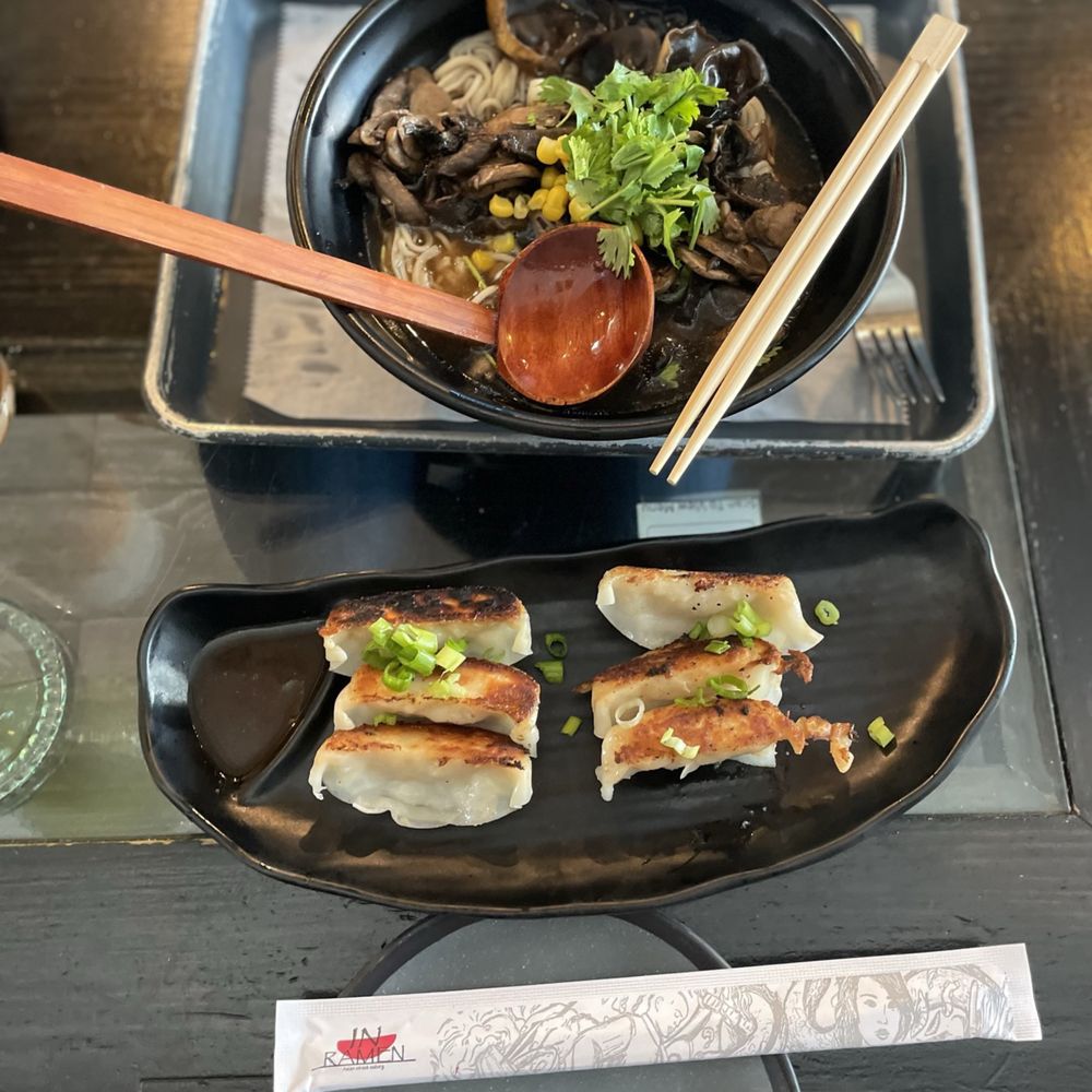 In Ramen - Mushroom Ramen and Crispy Edamame Dumpling 6 Pieces - Ramen Near Me - Dania Beach, Florida In Ramen - Mushroom Ramen and Crispy Edamame Dumpling 6 Pieces - Ramen Near Me - Dania Beach, Florida
