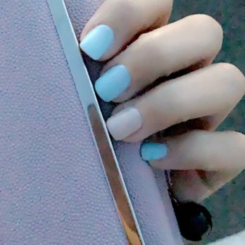 Star Nails - Sky blue and nude - Waxing Near Me - Titusville, Florida Star Nails - Sky blue and nude - Waxing Near Me - Titusville, Florida