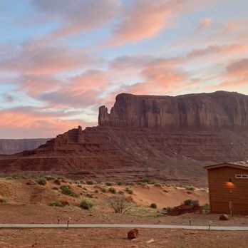 The View Campground - Sunrise view from our porch of Sentinel Mesa - Campgrounds Near Me The View Campground - Sunrise view from our porch of Sentinel Mesa - Campgrounds Near Me