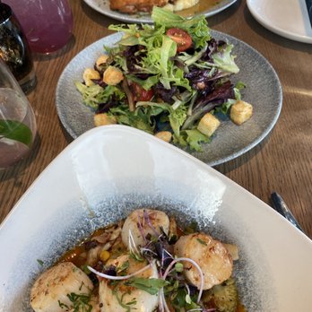 Dryft - HOUSE SALAD CHICKEN "UNDER A BRICK" SCALLOPS - Seafood Near Me - Revere, Massachusetts Dryft - HOUSE SALAD CHICKEN "UNDER A BRICK" SCALLOPS - Seafood Near Me - Revere, Massachusetts