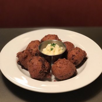 Crimson DC - $9 Sweet corn & crab hush puppies w/ honey butter - Diners Near Me - Washington, DC, District of Columbia Crimson DC - $9 Sweet corn & crab hush puppies w/ honey butter - Diners Near Me - Washington, DC, District of Columbia