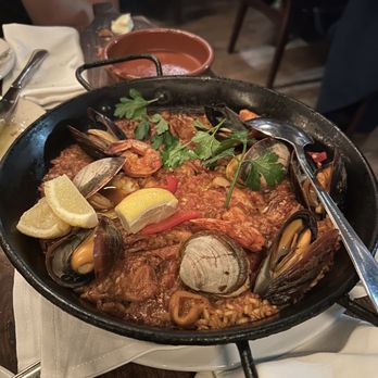 Barcelona Wine Bar - paella mariscos (half) - Tapas/Small Plates Near Me - Brookline, Massachusetts