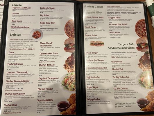 Menu photo 1 Joey's Italian Grille Madison, OH