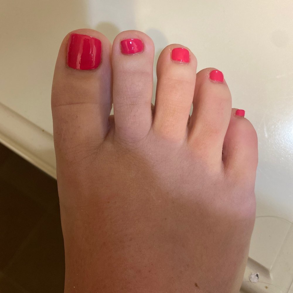 McBee Nail Lounge - So slanted & then trimmed so short in comparison - Nail Salons Near Me - Greenville, South Carolina McBee Nail Lounge - So slanted & then trimmed so short in comparison - Nail Salons Near Me - Greenville, South Carolina
