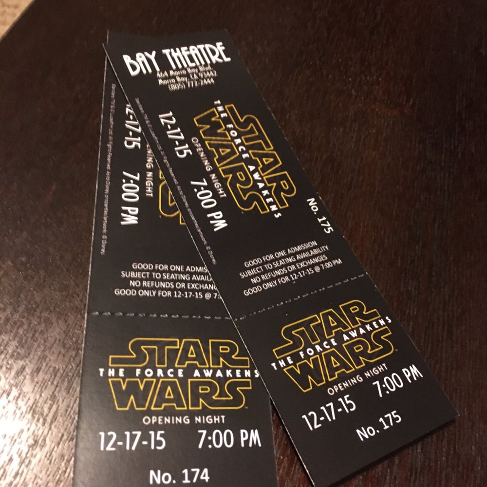 Bay Theatre - Last years Force Awakens tickets! - Cinema Near Me - Morro Bay, California Bay Theatre - Last years Force Awakens tickets! - Cinema Near Me - Morro Bay, California