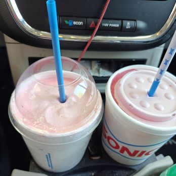 Sonic Drive-In - Loving my Cherry Cream Slush, plus a Cherry slush for my hubby... It is my absolute favorite drink from Sonic! - Burgers Near Me - Jacksonville, Florida Sonic Drive-In - Loving my Cherry Cream Slush, plus a Cherry slush for my hubby... It is my absolute favorite drink from Sonic! - Burgers Near Me - Jacksonville, Florida