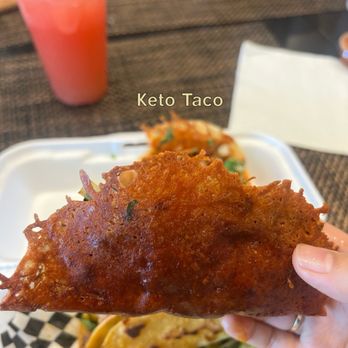 XX Tacos - Keto Taco: tortilla of cheese, al pastor, onions + cilantro - Tacos Near Me - Sacramento, California XX Tacos - Keto Taco: tortilla of cheese, al pastor, onions + cilantro - Tacos Near Me - Sacramento, California