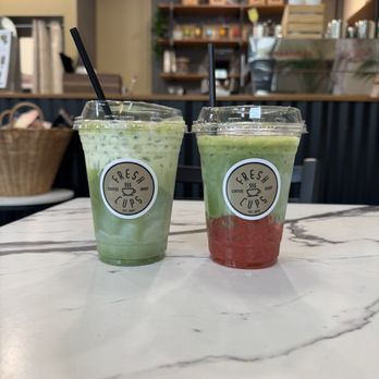 Fresh Cups - Salted caramel matcha and strawberry matcha - Coffee & Tea Near Me - Bothell, Washington Fresh Cups - Salted caramel matcha and strawberry matcha - Coffee & Tea Near Me - Bothell, Washington