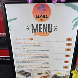Alohapdx Hawaiian Food - Menu