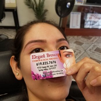 Elegant Brows - First time getting my eyebrows done here.  Linda did an amazing job making sure my eyebrows were the right shape and even.  Loved it. - Threading Services Near Me - Spring Valley, California