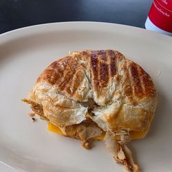 Sahara Brew - Croissant with chicken and Colby jack