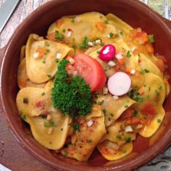 Restaurant Eintracht - Herzravioli - heart shaped veggie ravioli