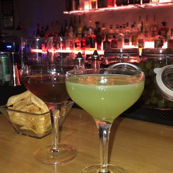 Bar Rione - The basil gimlet and a Manhattan - Cocktail Bars Near Me - Portland, Oregon