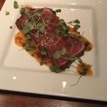 Seasons 52 - Seared Handline Ahi tuna- really good,but not as good as the scallops! - New American Near Me - Oak Brook, Illinois Seasons 52 - Seared Handline Ahi tuna- really good,but not as good as the scallops! - New American Near Me - Oak Brook, Illinois