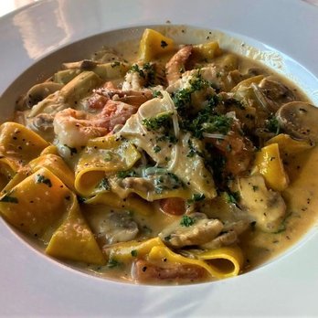 Bella Siena - Pappardelle allo Zafferano. This is ok if you like Safron. - Italian Near Me - Benicia, California