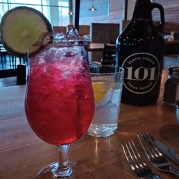 Bottle of water and Brambleberry Tea