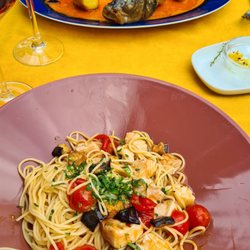 Aria - Spaghetti mit Schwertfisch und Wolfsbarsch